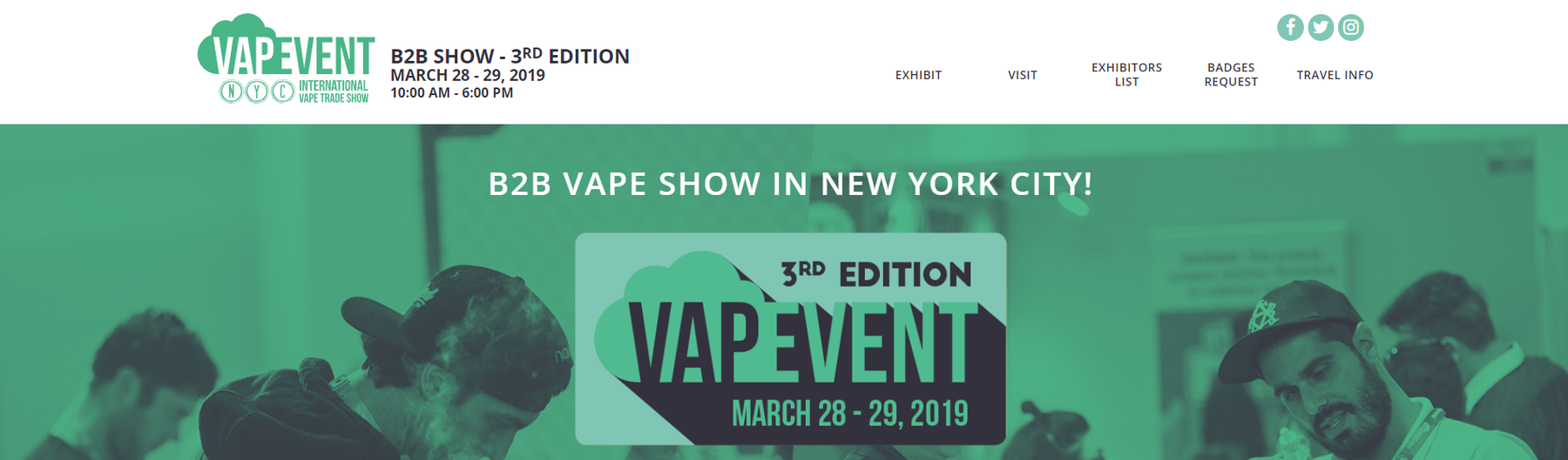 New York Vapevent, Brooklyn Expo, March 28th & 29th 2019